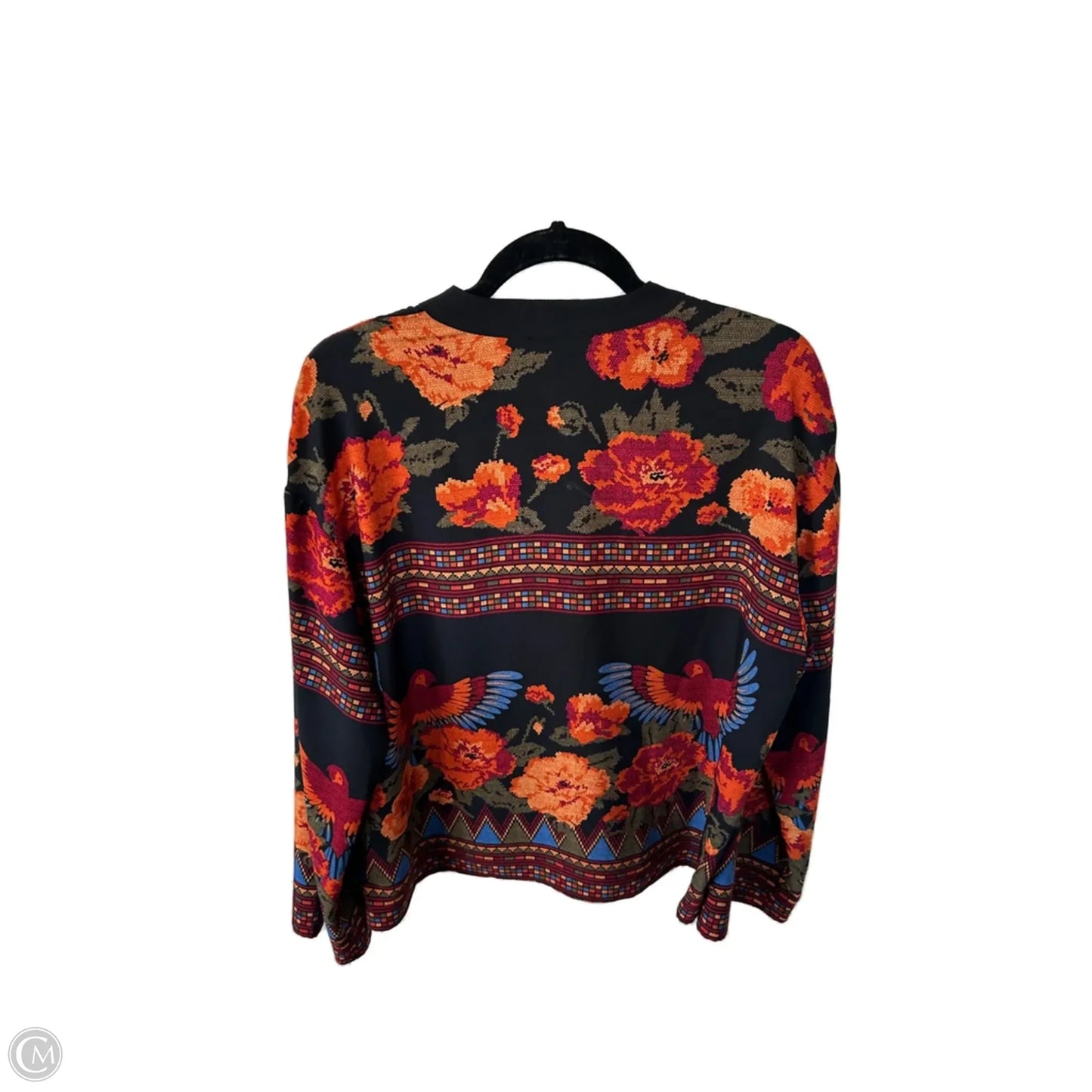 Top Long Sleeve By Rachel Zoe In Black & Orange, Size: M