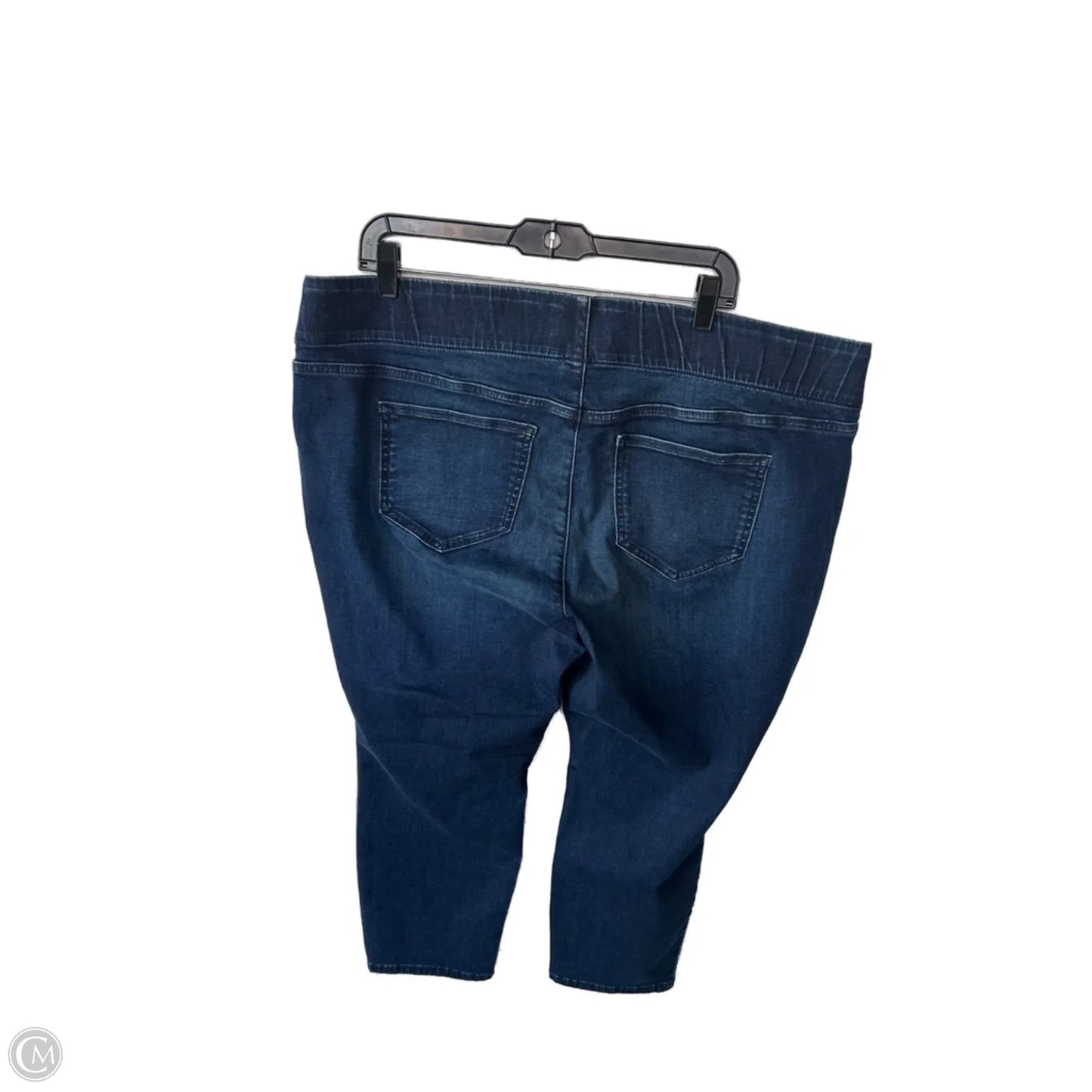 Jeans Cropped By Simply Vera In Blue Denim, Size: 20