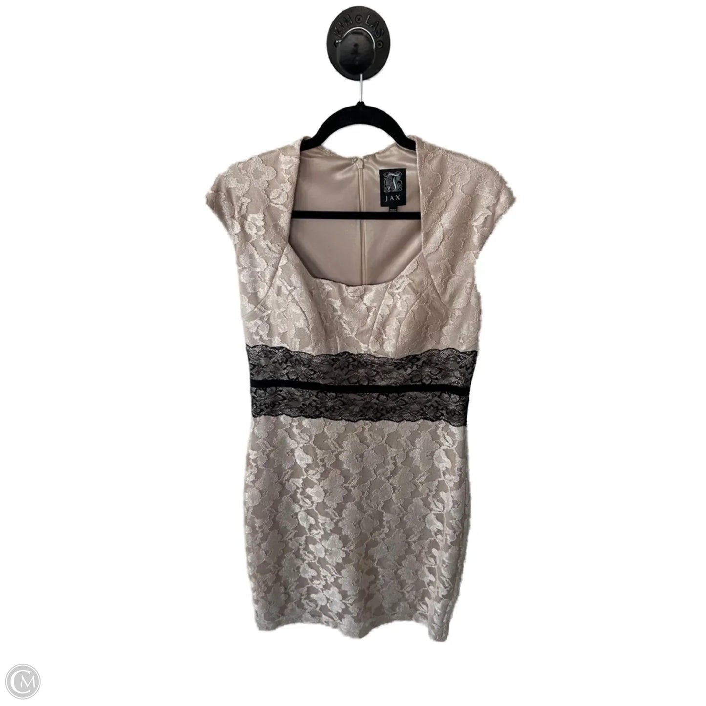 Dress Party Short By Clothes Mentor In Black & Tan, Size: L