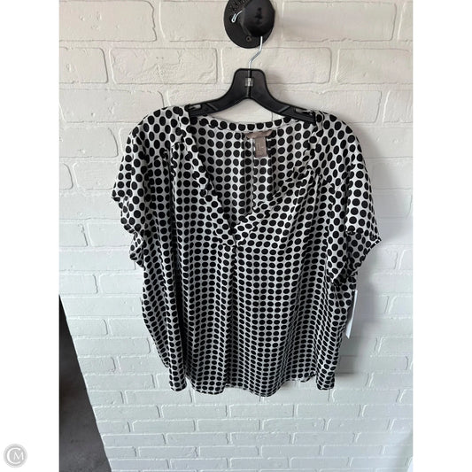 Top Short Sleeve By H&m In black & grey, Size: 3x
