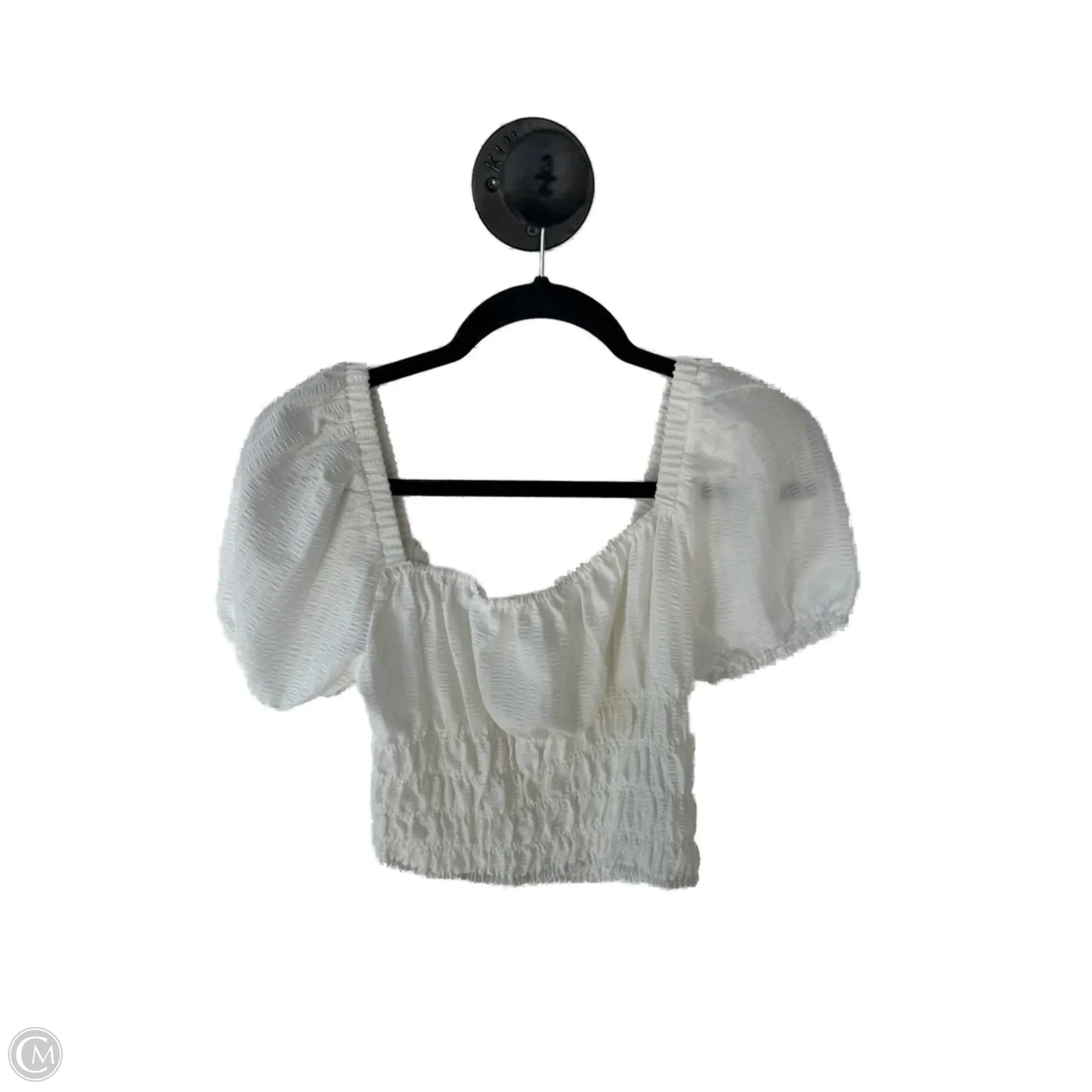 Top Short Sleeve By Elodie In White, Size: M