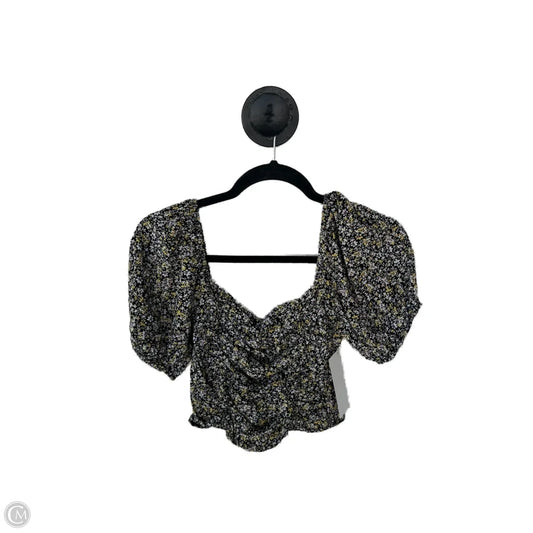Top Short Sleeve By Clothes Mentor In Black & Yellow, Size: M
