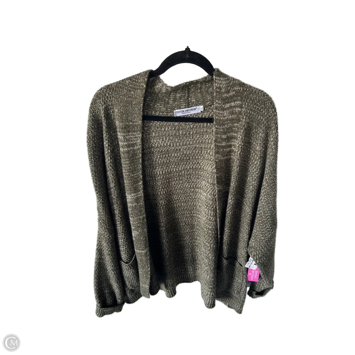 Sweater Cardigan By Clothes Mentor In Green, Size: Xl