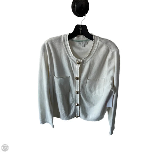 Sweater Cardigan By Free Assembly In White, Size: L
