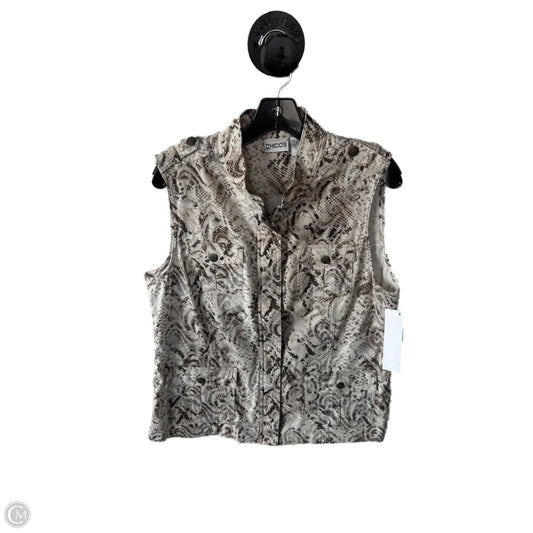Vest Other By Chicos In Brown & Cream, Size: L
