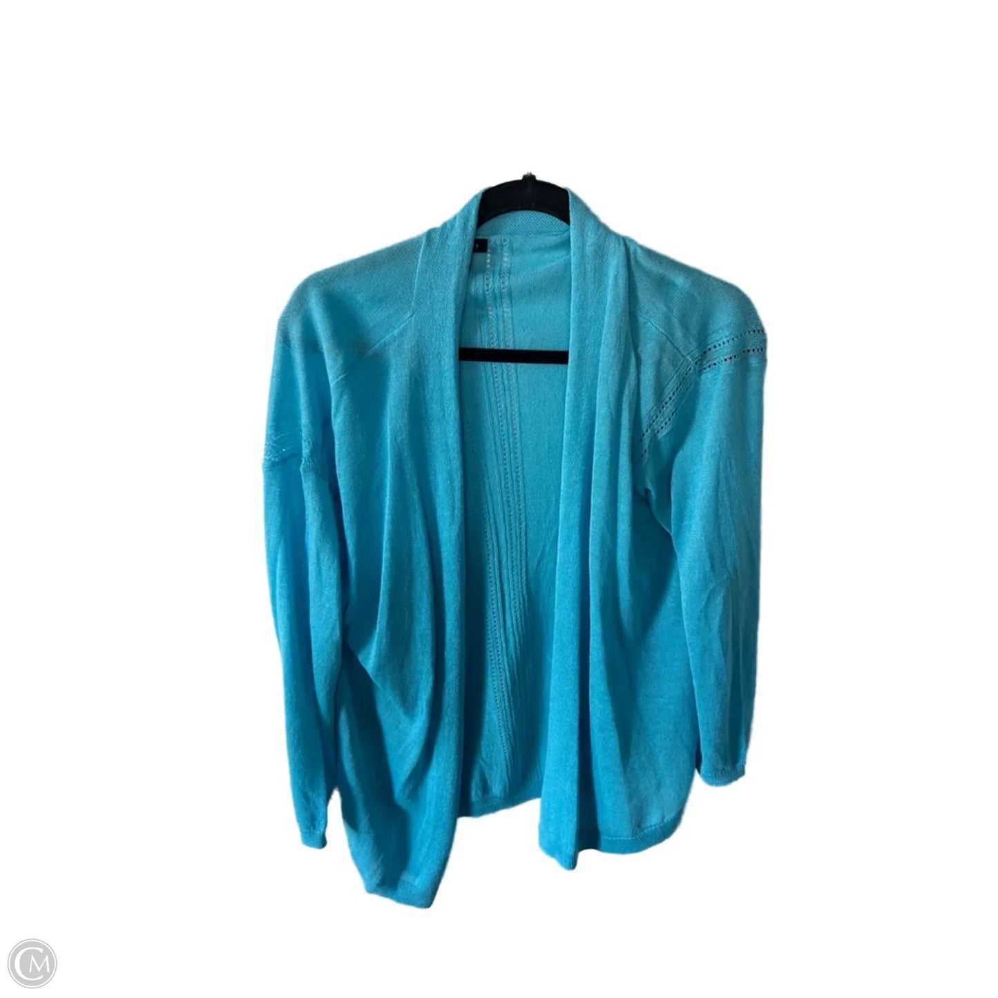 Sweater Cardigan By Talbots In Blue, Size: L