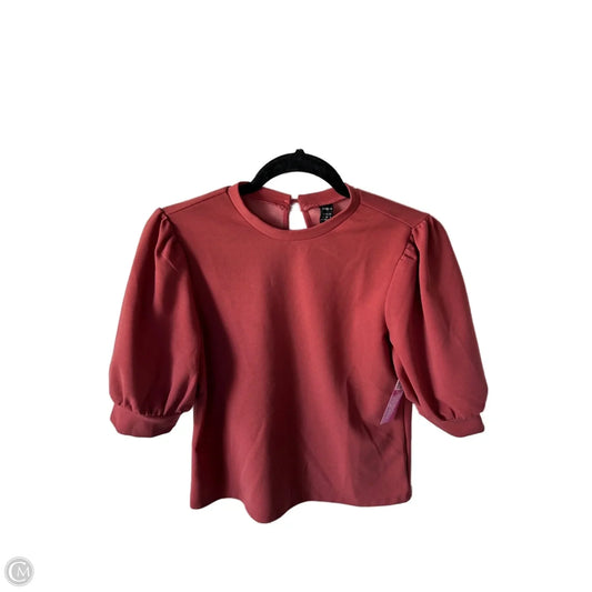 Top Short Sleeve By Shein In Red, Size: Xs