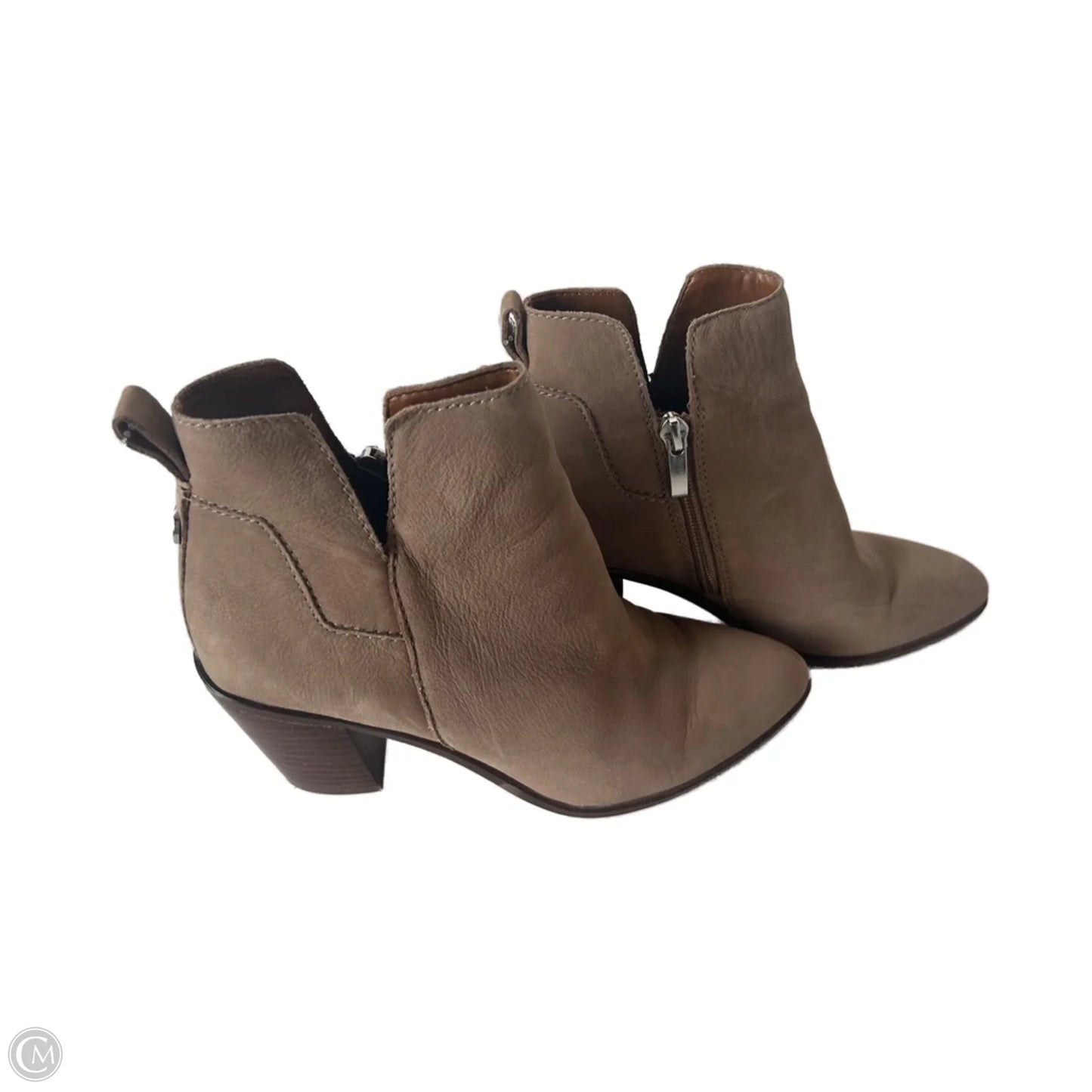 Boots Ankle Heels By Franco Sarto In Brown, Size: 6