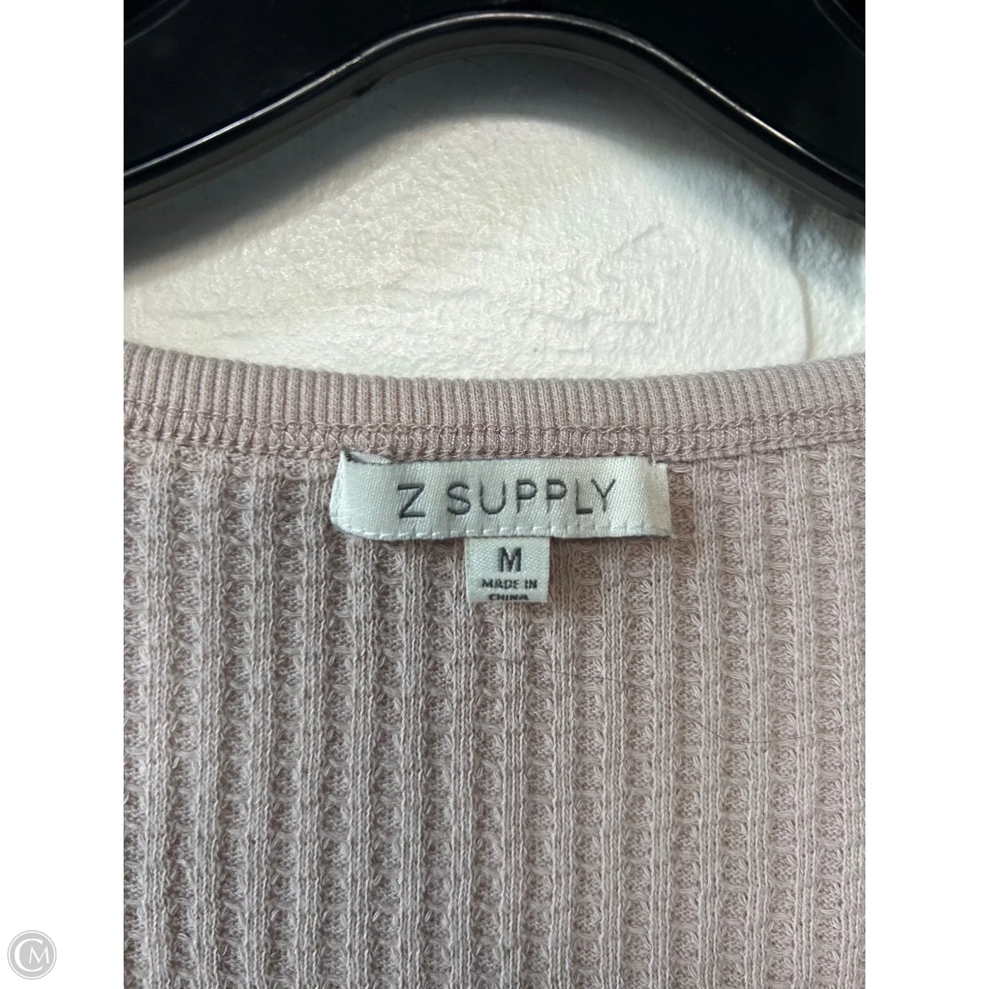 Top Long Sleeve By Z Supply In Tan, Size: M