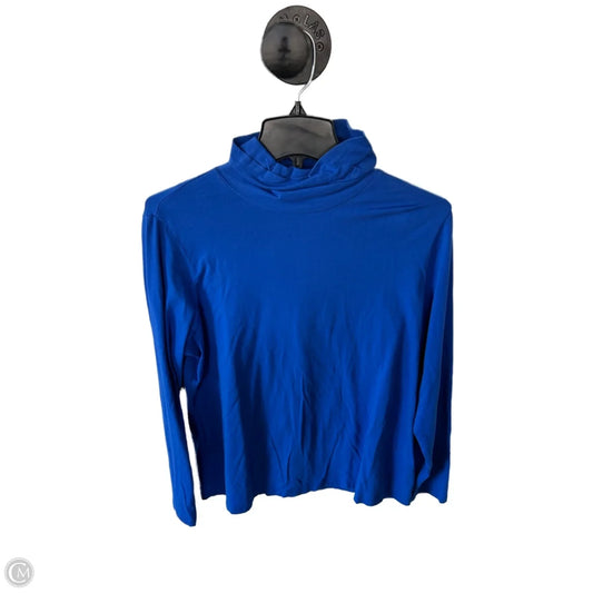 Top Long Sleeve Basic By Lands End In Blue, Size: L