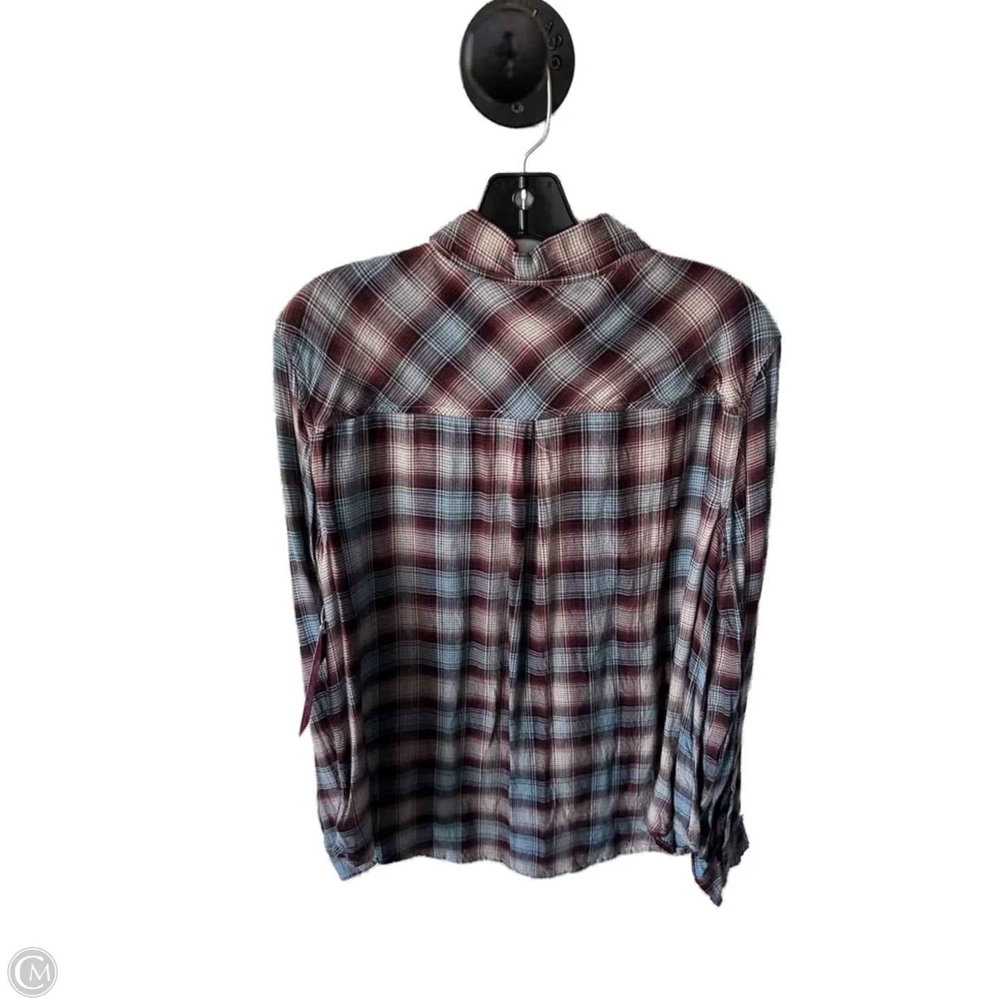 Top Long Sleeve By Lucky Brand In Blue & Brown, Size: L