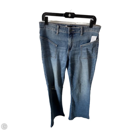 Jeans Flared By Kut In Blue Denim, Size: 8