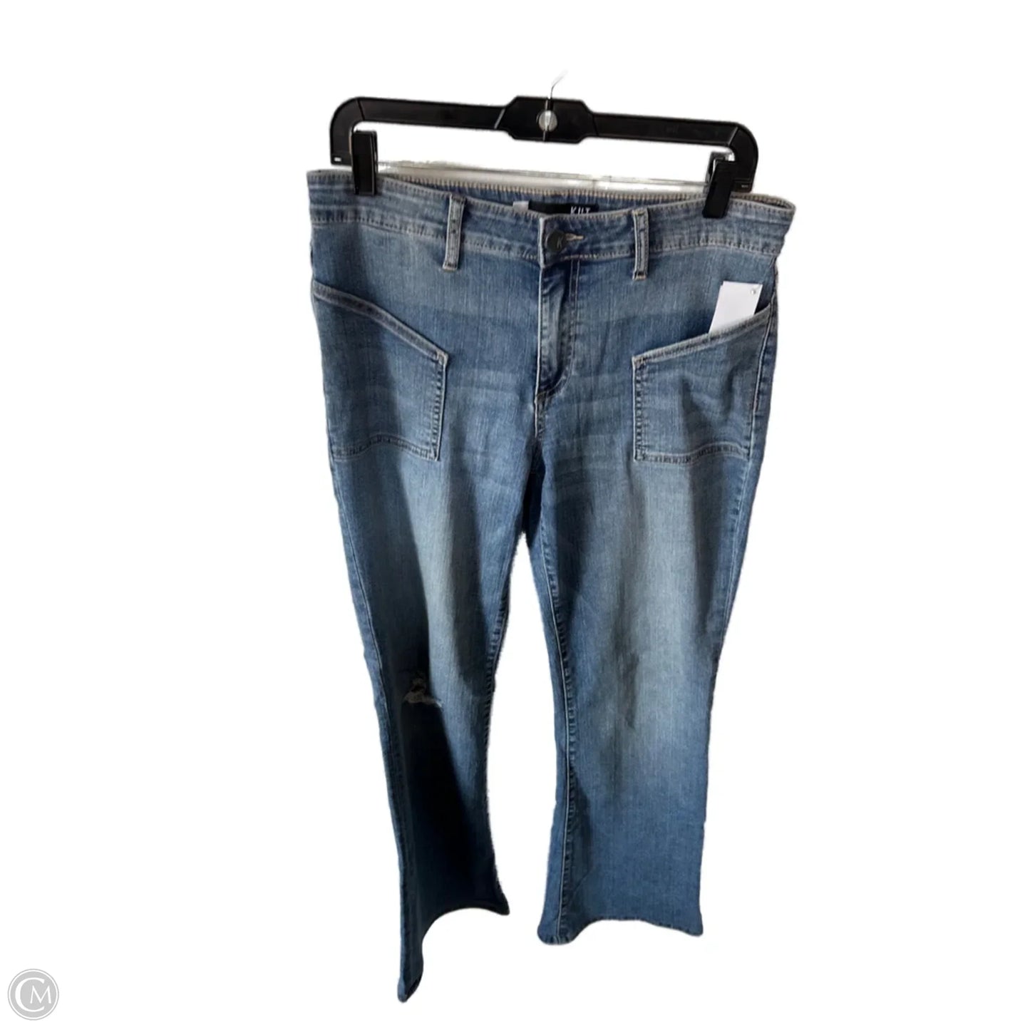 Jeans Flared By Kut In Blue Denim, Size: 8
