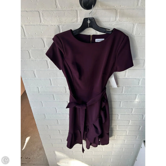 Dress Work By Calvin Klein In Purple, Size: S