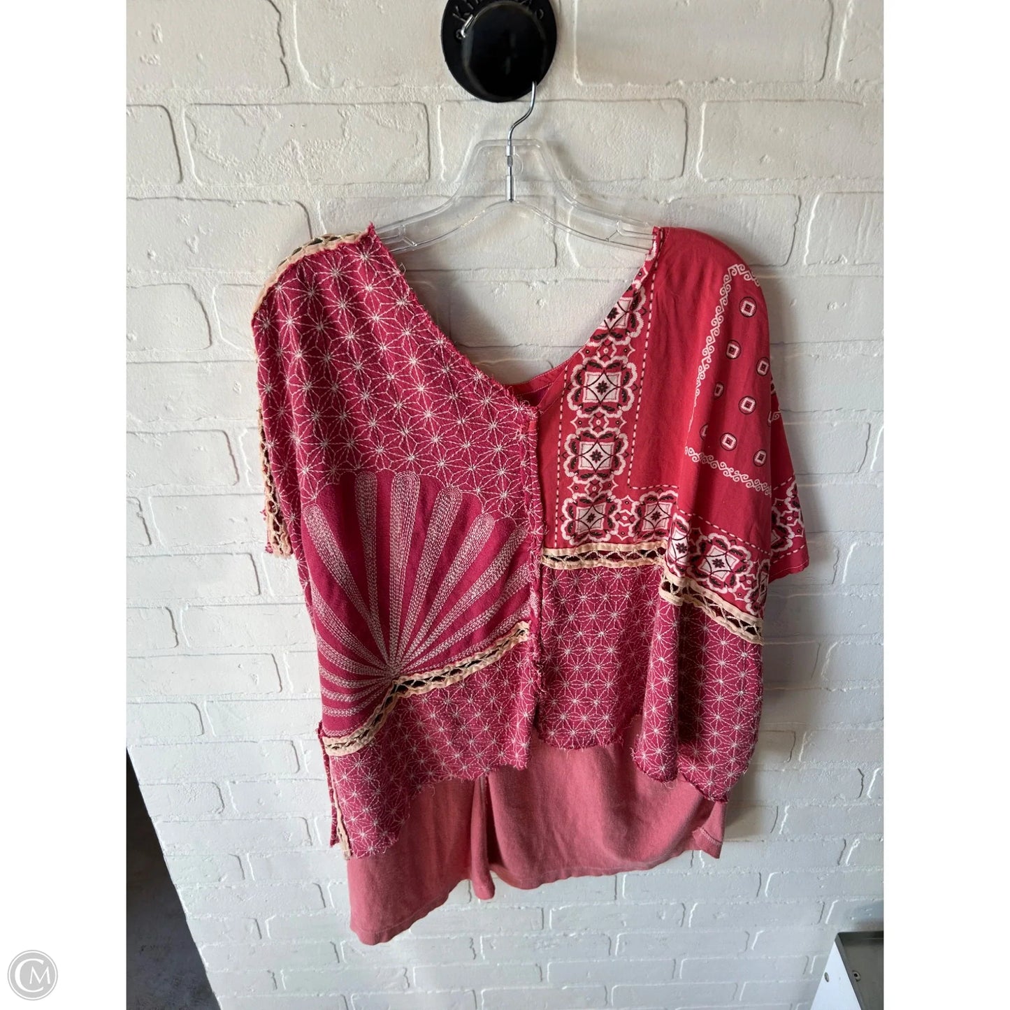 Top Short Sleeve By We The Free In Pink, Size: M