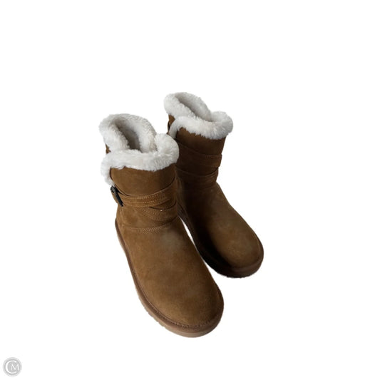 Boots Mid-calf Flats By Koolaburra By Ugg In Brown & Cream, Size: 7