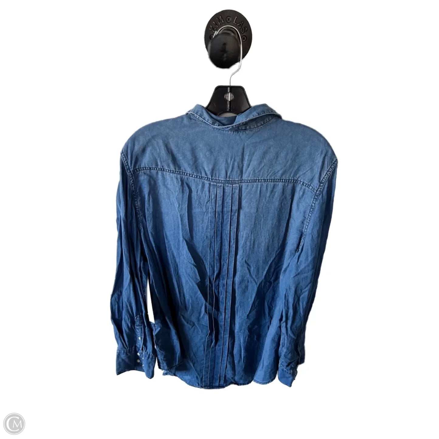 Top Long Sleeve By Sundance In Blue Denim, Size: Xxl