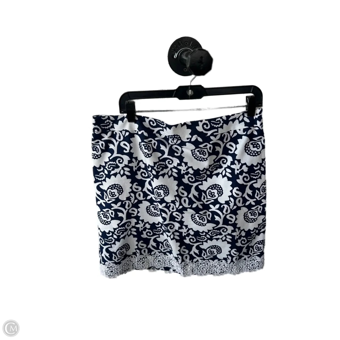 Skirt Mini & Short By Talbots In Blue & White, Size: 12p