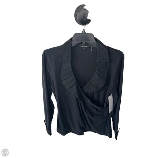 Top Long Sleeve By Nic + Zoe In Black, Size: M