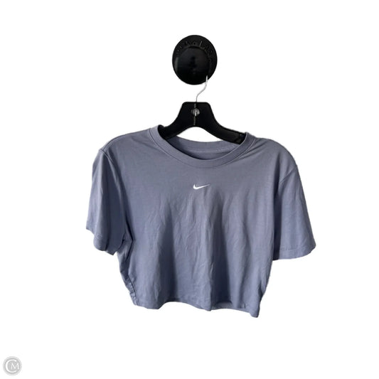 Athletic Top Short Sleeve By Nike In Purple, Size: L