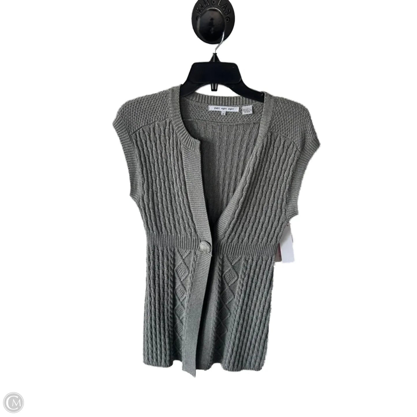 Vest Sweater By Eight Eight Eight In Grey, Size: S