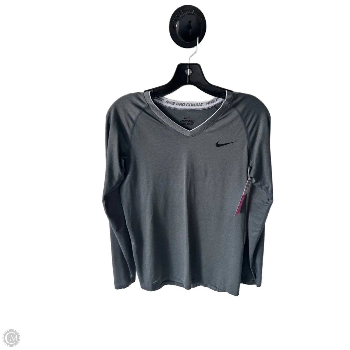 Athletic Sweatshirt Crewneck By Nike In Grey, Size: M