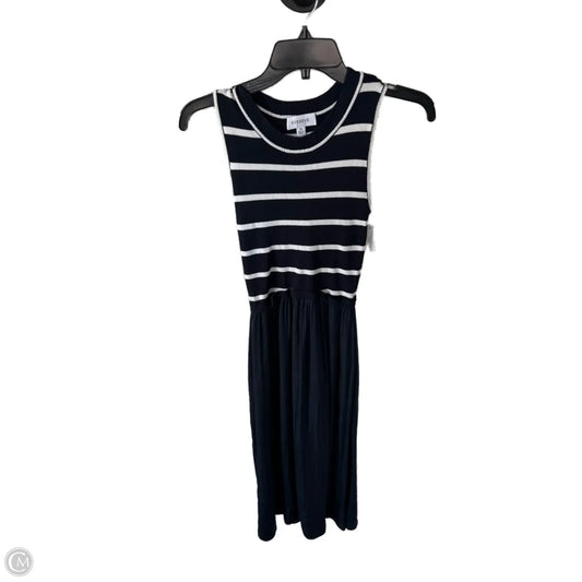 Dress Casual Midi By Evereve In Blue & White, Size: Xs