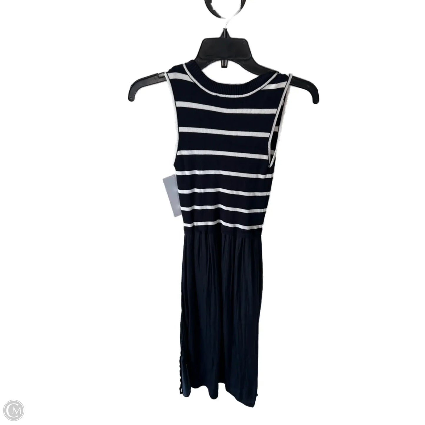 Dress Casual Midi By Evereve In Blue & White, Size: Xs
