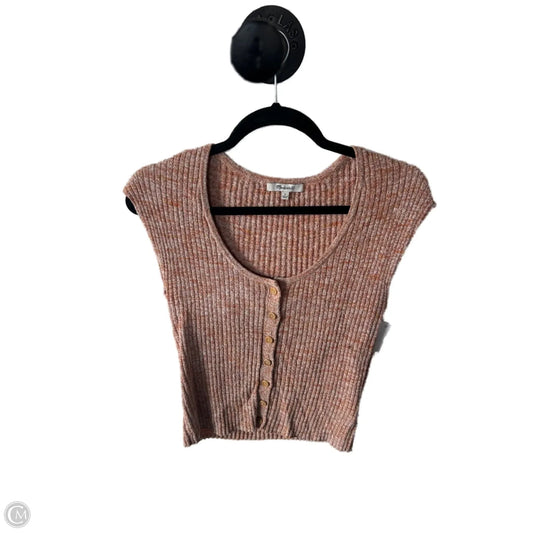 Vest Sweater By Madewell In Orange, Size: S