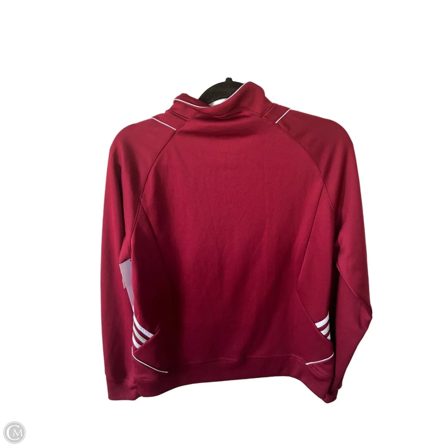 Athletic Sweatshirt Collar By Adidas In Red, Size: L
