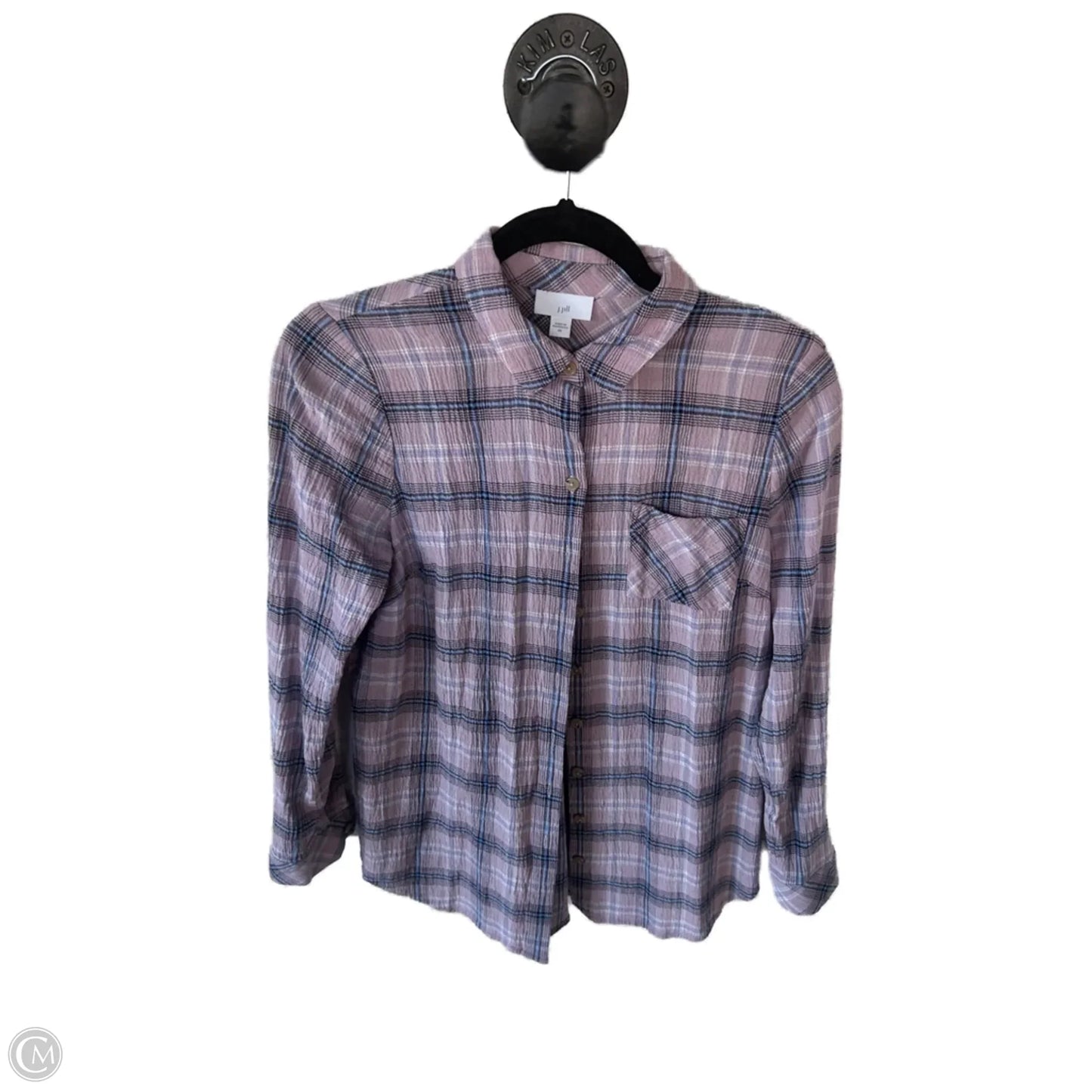 Top Long Sleeve By J. Jill In Blue & Pink, Size: Xs