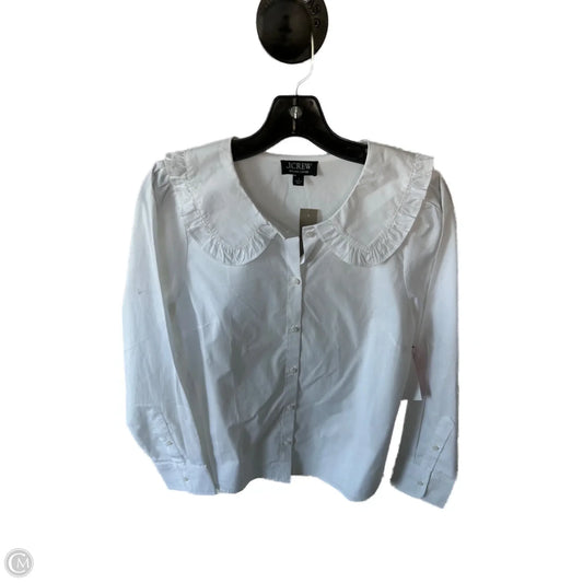 Top Long Sleeve By J. Crew In White, Size: S