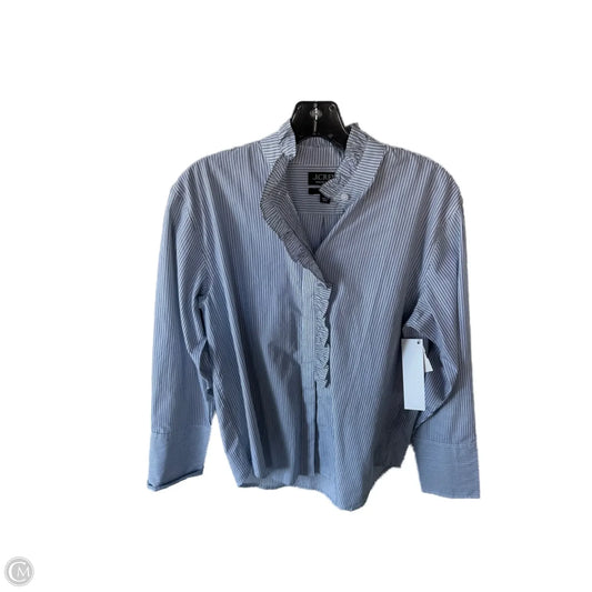 Top Long Sleeve By J. Crew In Blue & White, Size: S