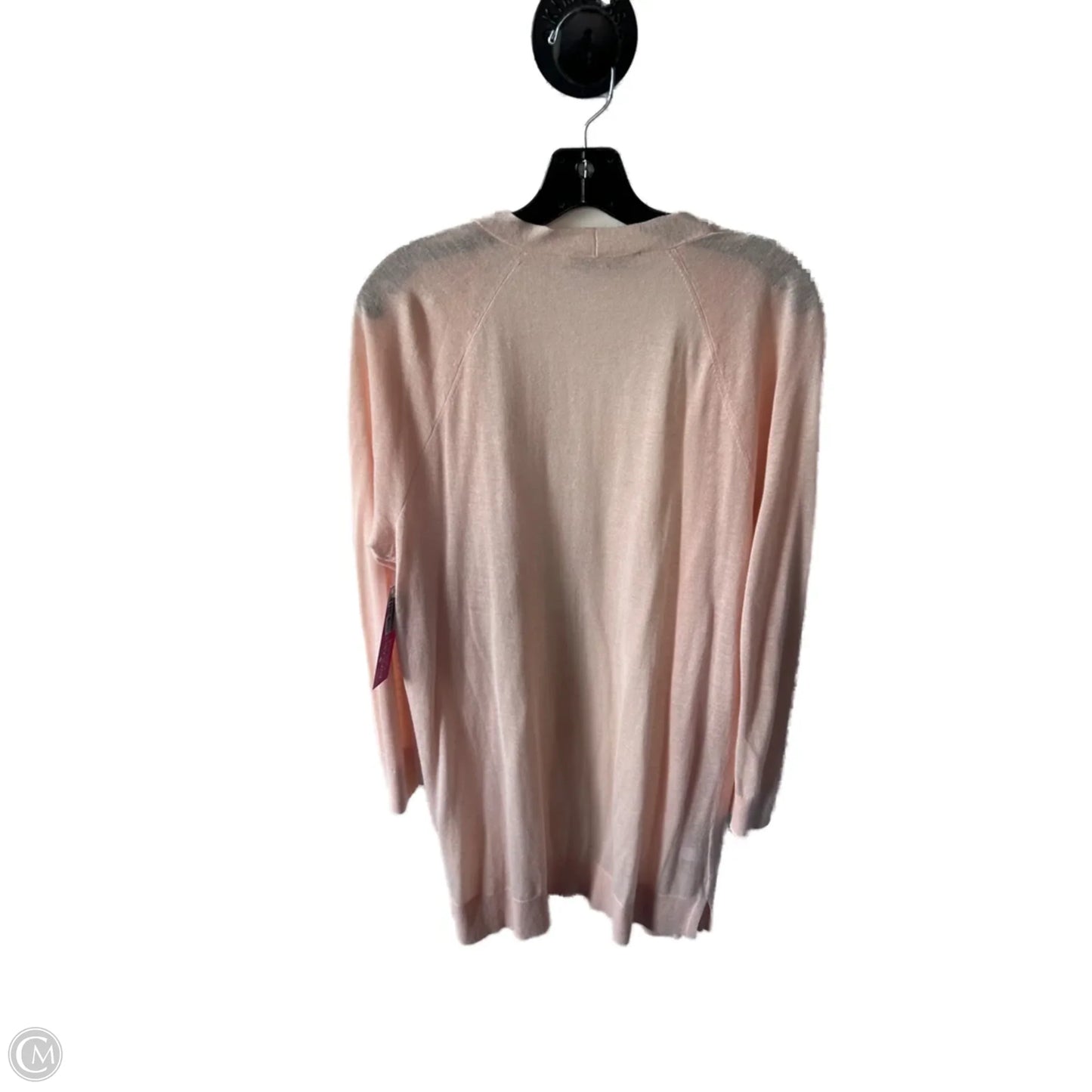 Sweater Cardigan By Loft In Peach, Size: L