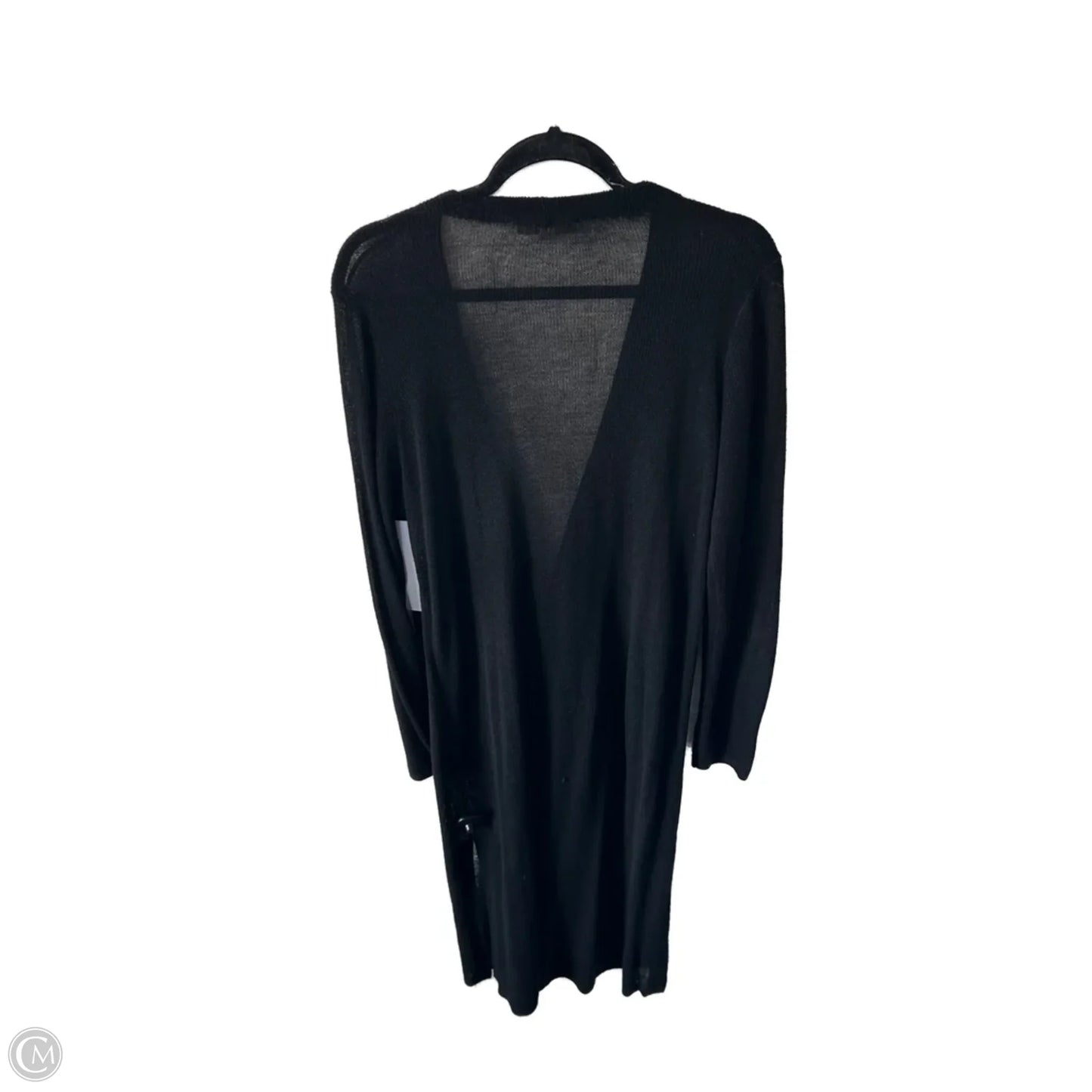 Sweater Cardigan By Loft In Black & Gold, Size: Xl