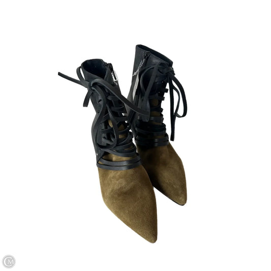 Boots Ankle Heels By Free People In Black & Green, Size: 6.5