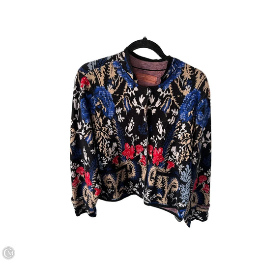 Sweater Cardigan By Pilcro In Black & Blue, Size: Xl