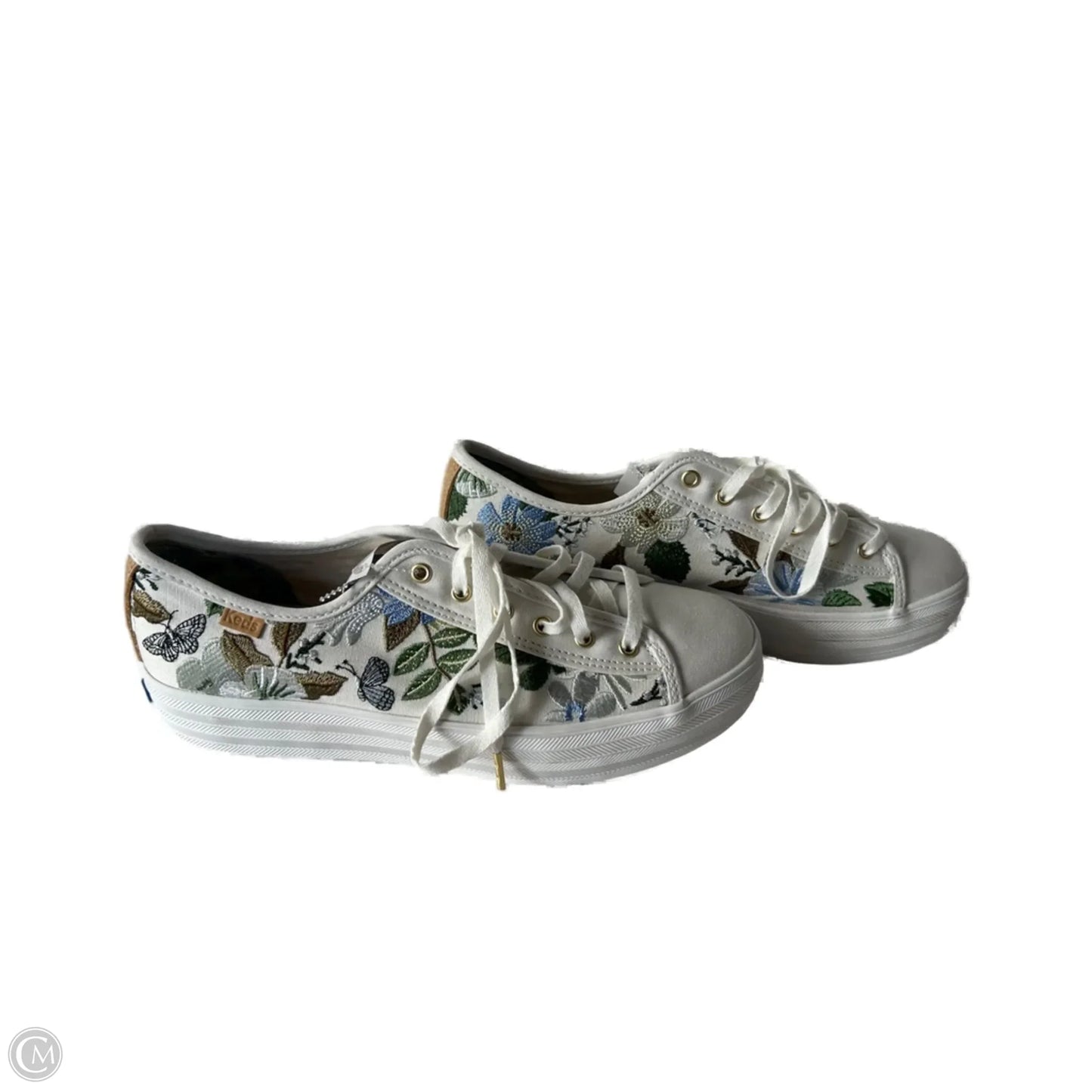 Shoes Sneakers Platform By Keds In Blue & Cream, Size: 7