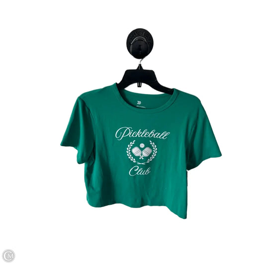 Athletic Top Short Sleeve By All In Motion In Green & White, Size: Xs