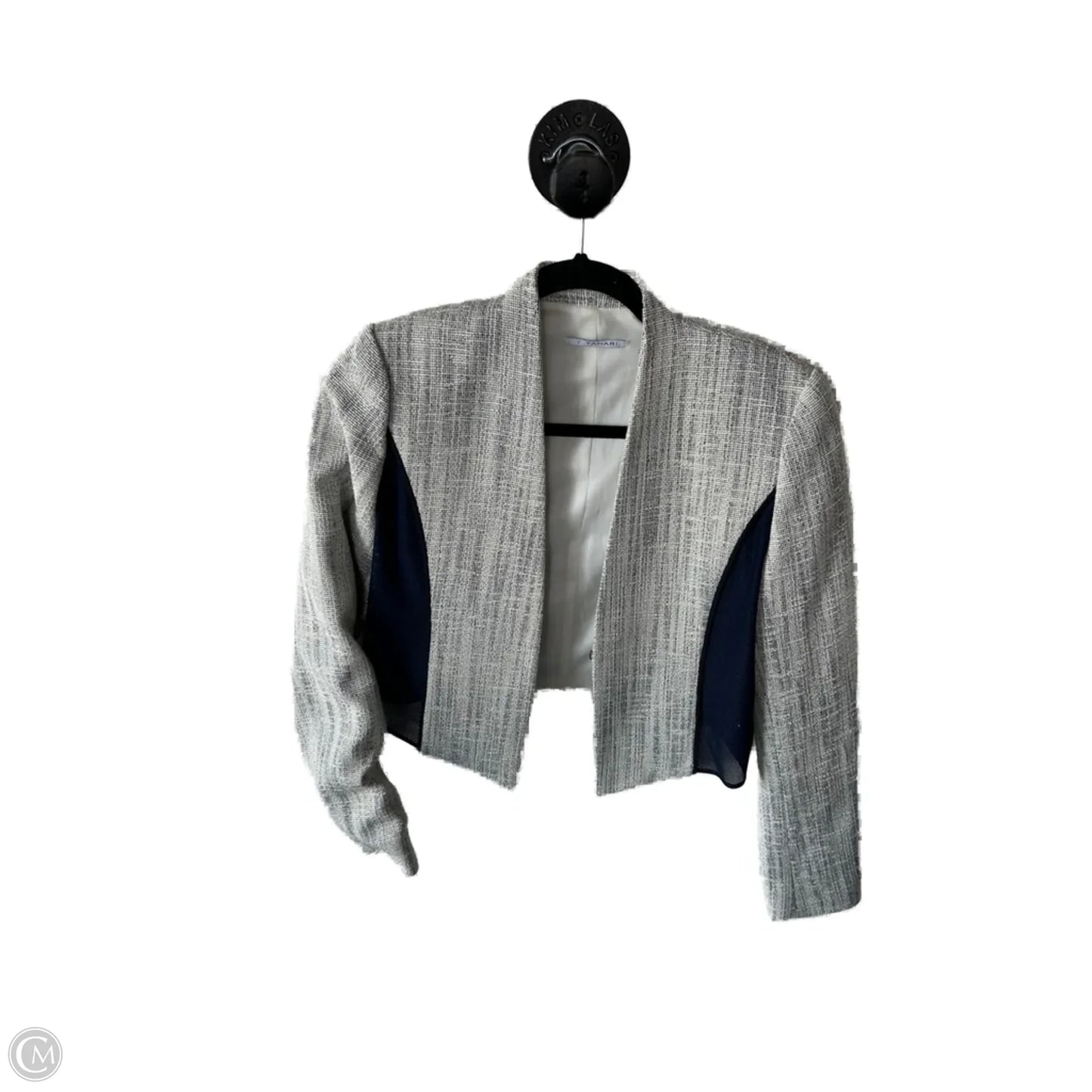 Blazer By T Tahari In Blue & Grey, Size: S