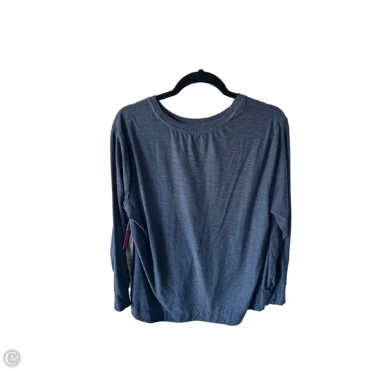 Athletic Top Long Sleeve Crewneck By Skechers In Blue, Size: L