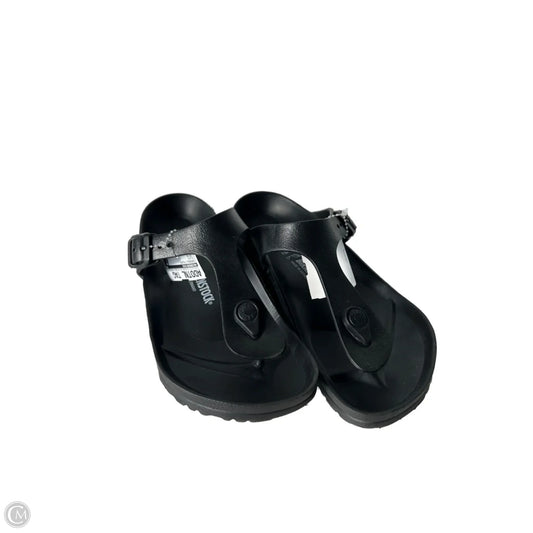 Sandals Flats By Birkenstock In Black, Size: 7