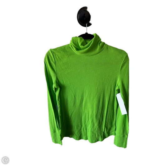 Top Long Sleeve Basic By Gap In Green, Size: M