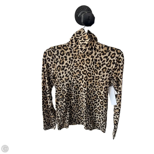 Top Long Sleeve Basic By J. Crew In Animal Print, Size: S