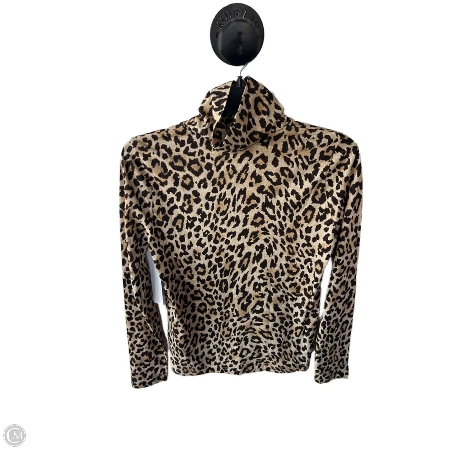 Top Long Sleeve Basic By J. Crew In Animal Print, Size: S