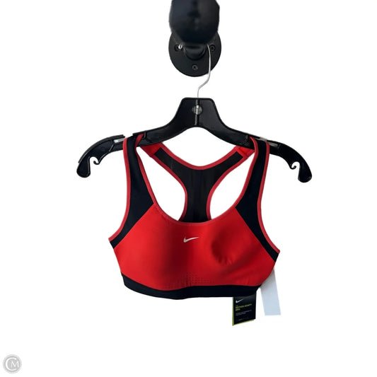 Athletic Bra By Nike In Black & Orange, Size: S