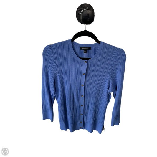 Sweater Cardigan By Ann Taylor In Blue, Size: L