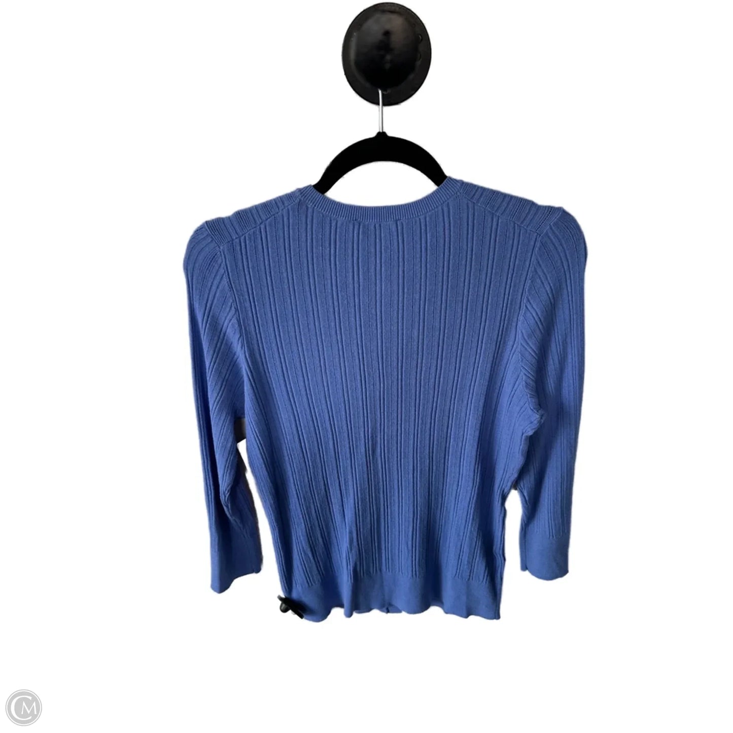 Sweater Cardigan By Ann Taylor In Blue, Size: L