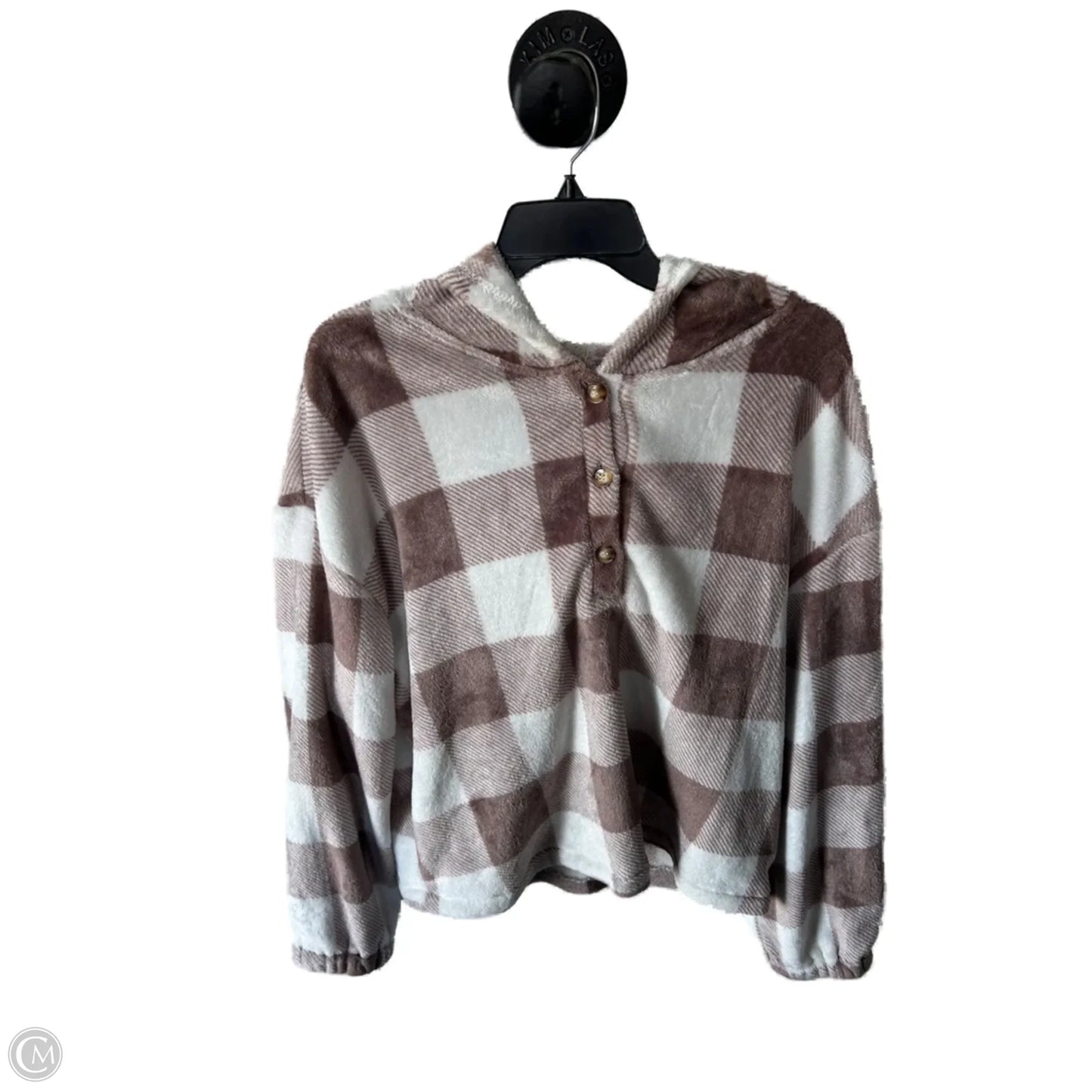 Sweatshirt Hoodie By Shein In Brown & White, Size: Xl