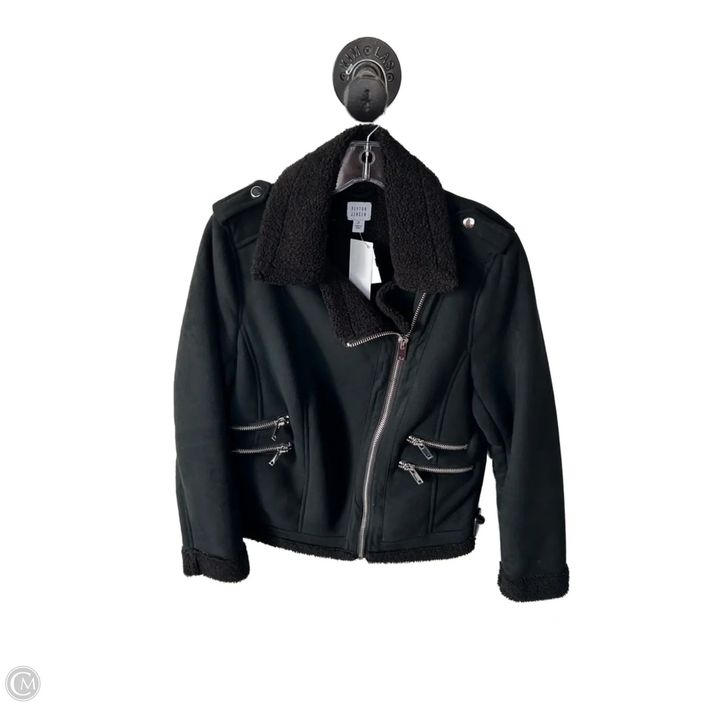 Jacket Moto By Peyton Jensen In Black, Size: S